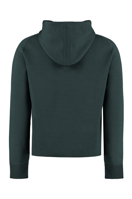 BOTTEGA VENETA Adjustable Knit Hoodie for Men in Green - FW22