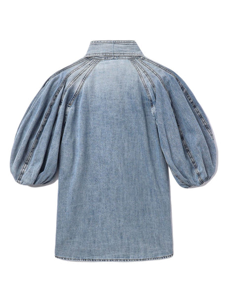 ZIMMERMANN Puff-Sleeve Denim Shirt