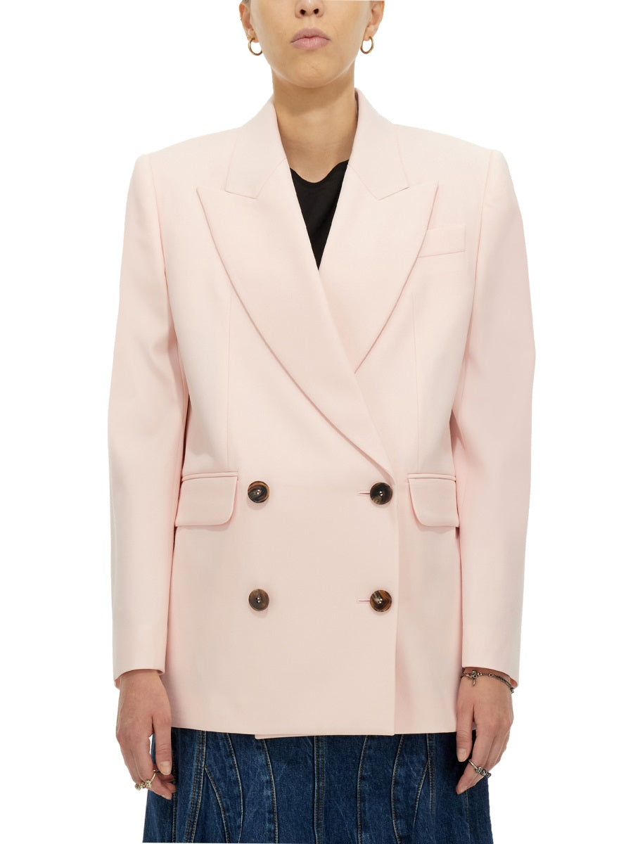 ALEXANDER MCQUEEN Women's Double-Breasted Jacket with Peaked Lapels