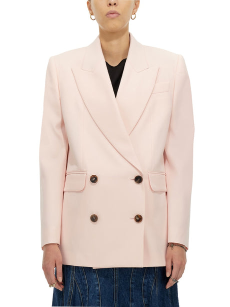 ALEXANDER MCQUEEN Women's Double-Breasted Jacket with Peaked Lapels