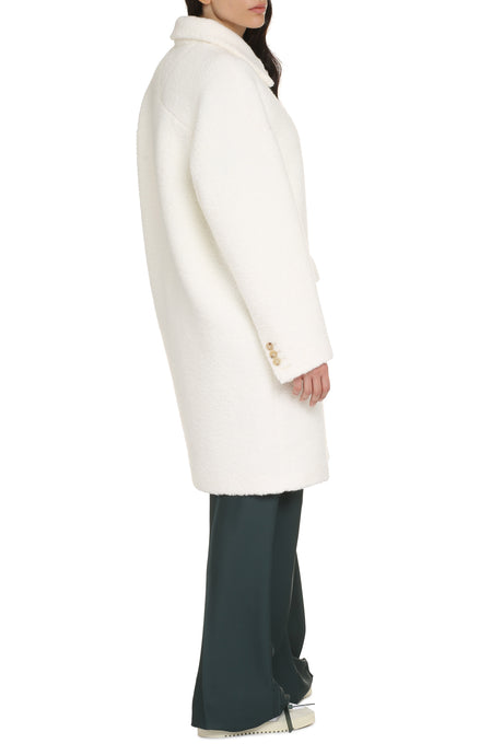 BOTTEGA VENETA Wool Jacket with Classic Collar, Contrasting Buttons, and Bouclé Model for Women - FW22