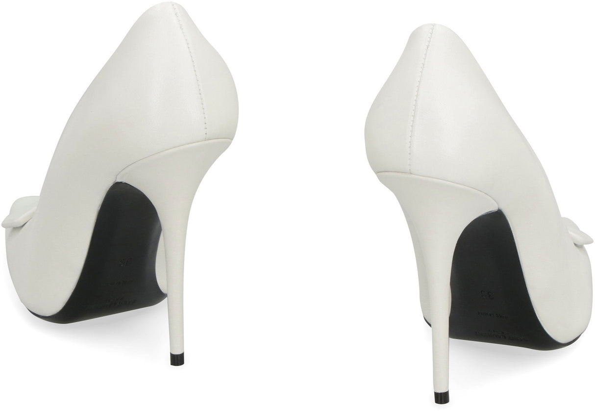 Luxurious Blanc Optique Suede Pumps for Women - FW22 Collection