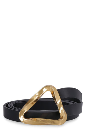 BOTTEGA VENETA Stylish Black Leather Double Strap Belt for Women