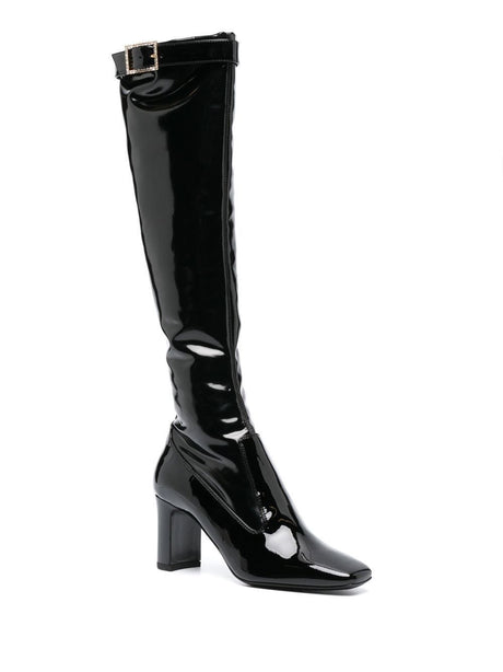 SAINT LAURENT 2024 FW22 Black Leather Boots for Women