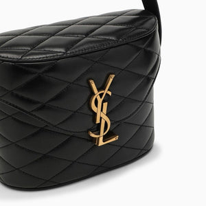 Túi đeo chéo da bò đen được trang trí viền hoa của SAINT LAURENT