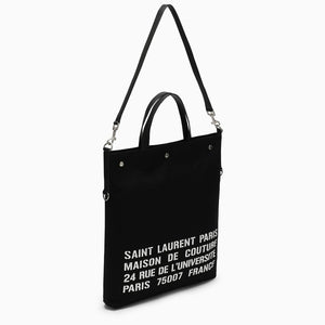 SAINT LAURENT Classic Black Canvas Tote Handbag for Men - FW23 Collection