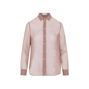 Luxurious Silk Shirt for Women in Pink and Purple