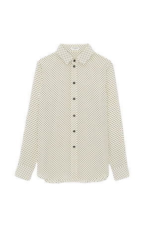 SAINT LAURENT Fall/Winter '23 Polka Dot Silk Shirt