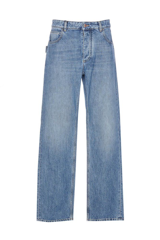 Vintage Washed Boyfriend Denim Jeans - Blue