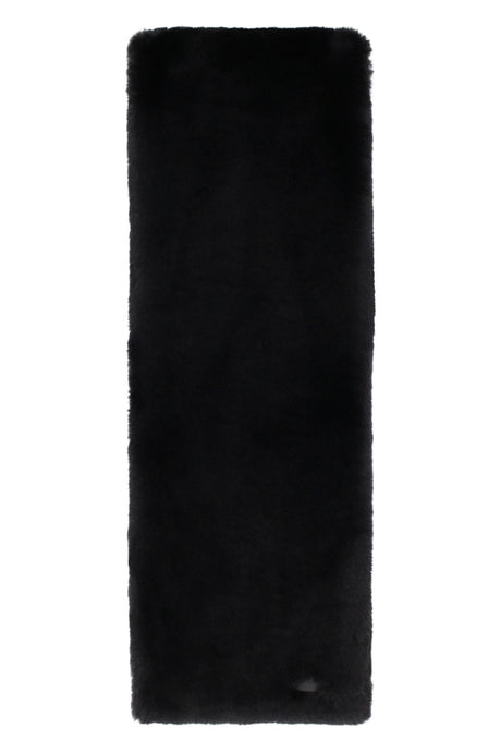 SAINT LAURENT Black Faux Fur Scarf for Women