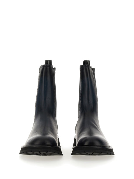 ALEXANDER MCQUEEN Elevated Leather Boots with 4.5 cm Heel