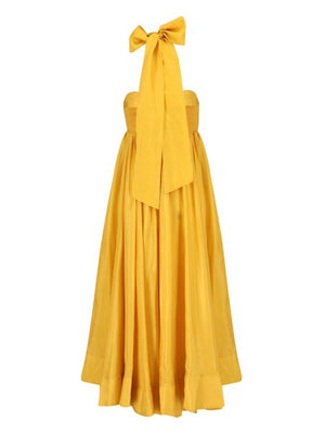 ZIMMERMANN Modern Bohemian Raffia Draped Maxi Dress