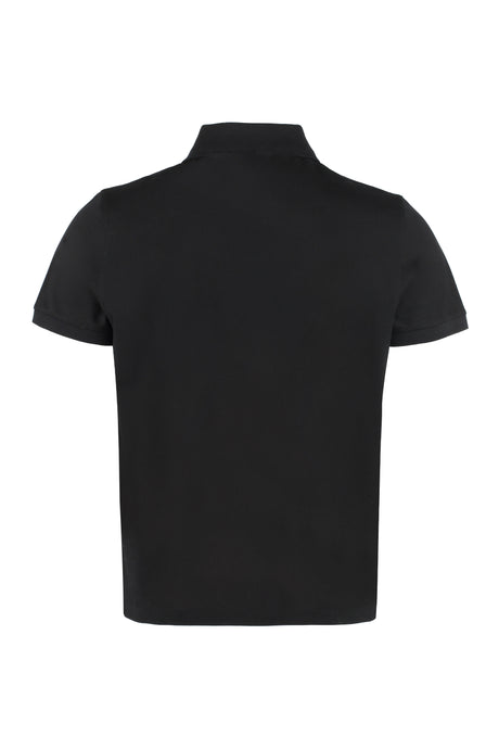 SAINT LAURENT Classic Black Cotton Polo Shirt for Men