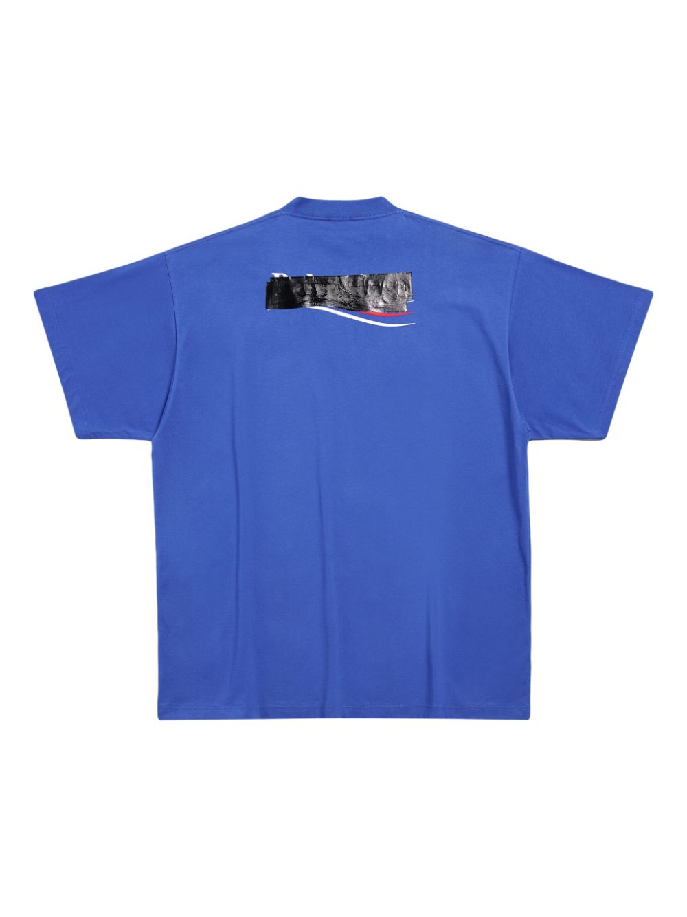 BALENCIAGA Royal Blue Political Campaign T-Shirt for Men