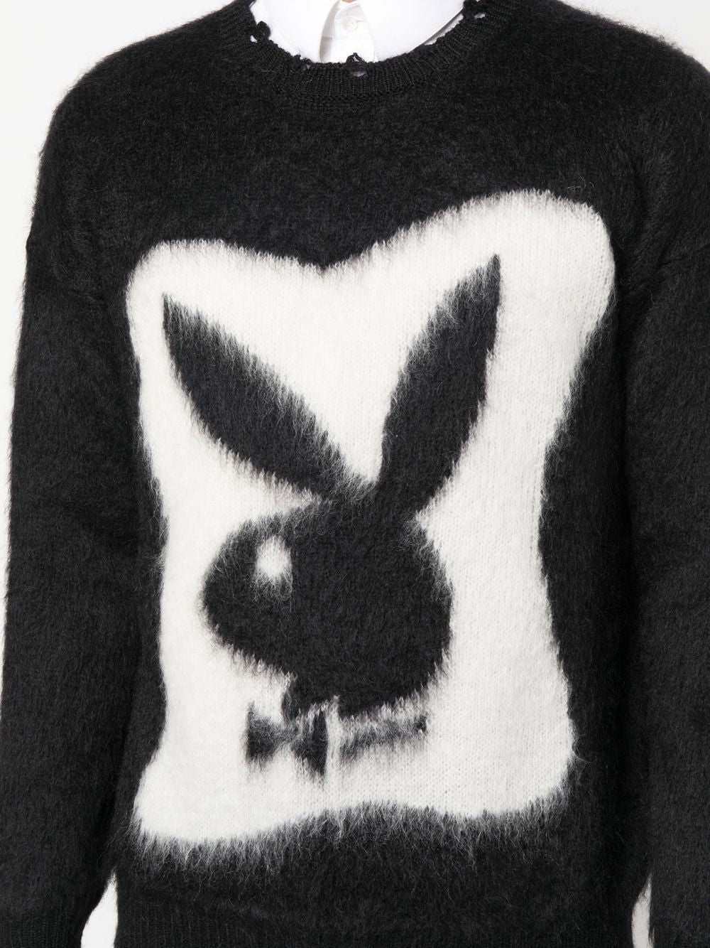 Men's Jacquard Playboy Mohair Knit Sweater