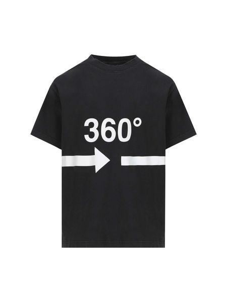 BALENCIAGA Black 360° Print T-Shirt for Women - FW22