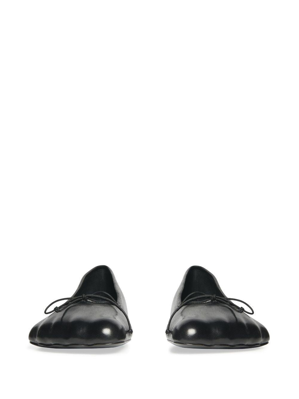 BALENCIAGA Elegant Black Leather Ballerina Flats for Women