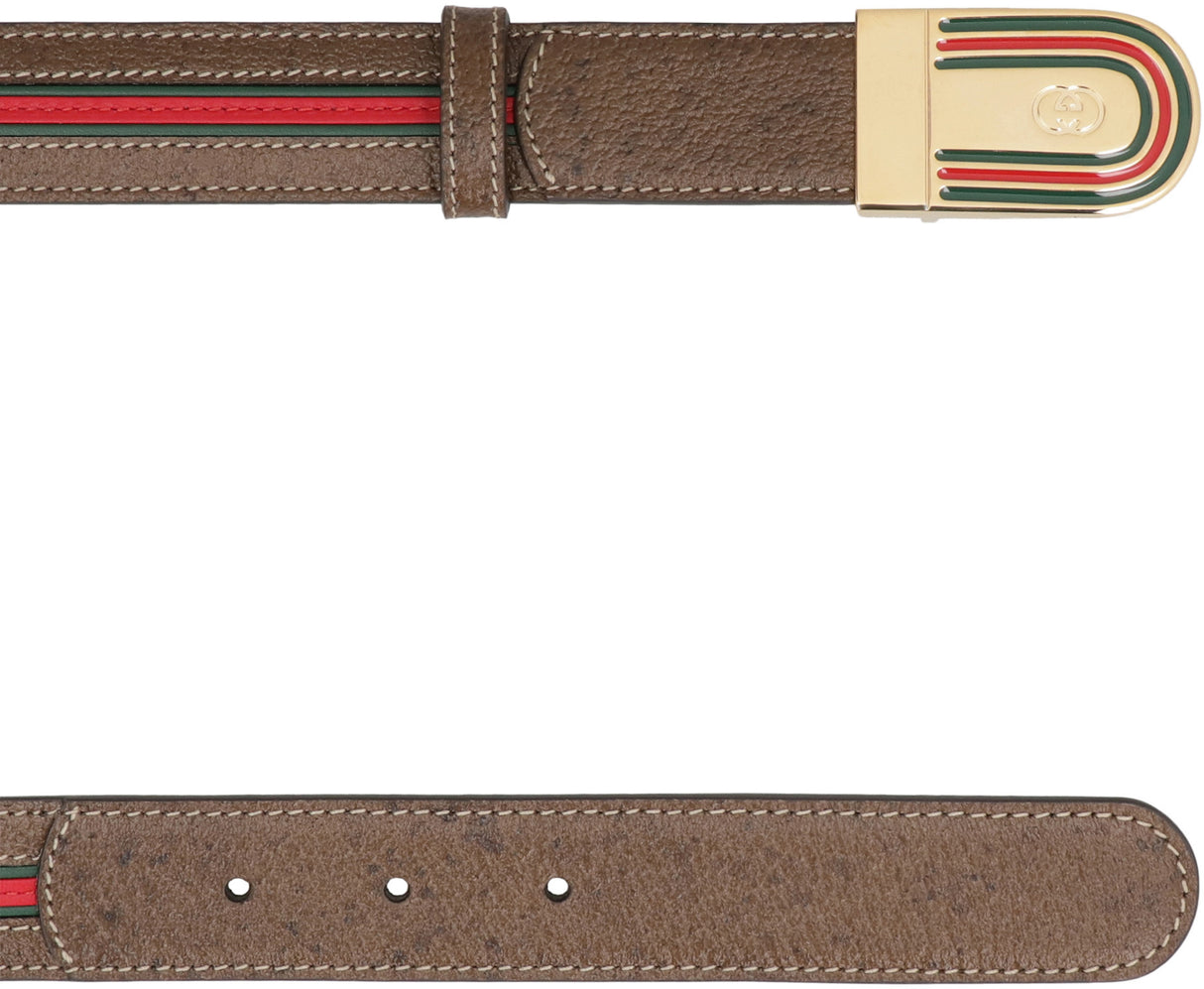 GUCCI Stylish Brown Leather Belt for Men - SS23 Collection