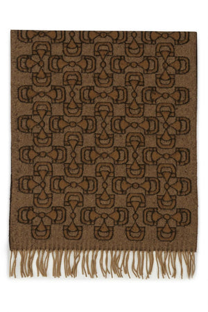 GUCCI Luxurious Cashmere Scarf for Men - Beige/Brown, SS23