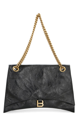 Large Black Crush Handbag for Women