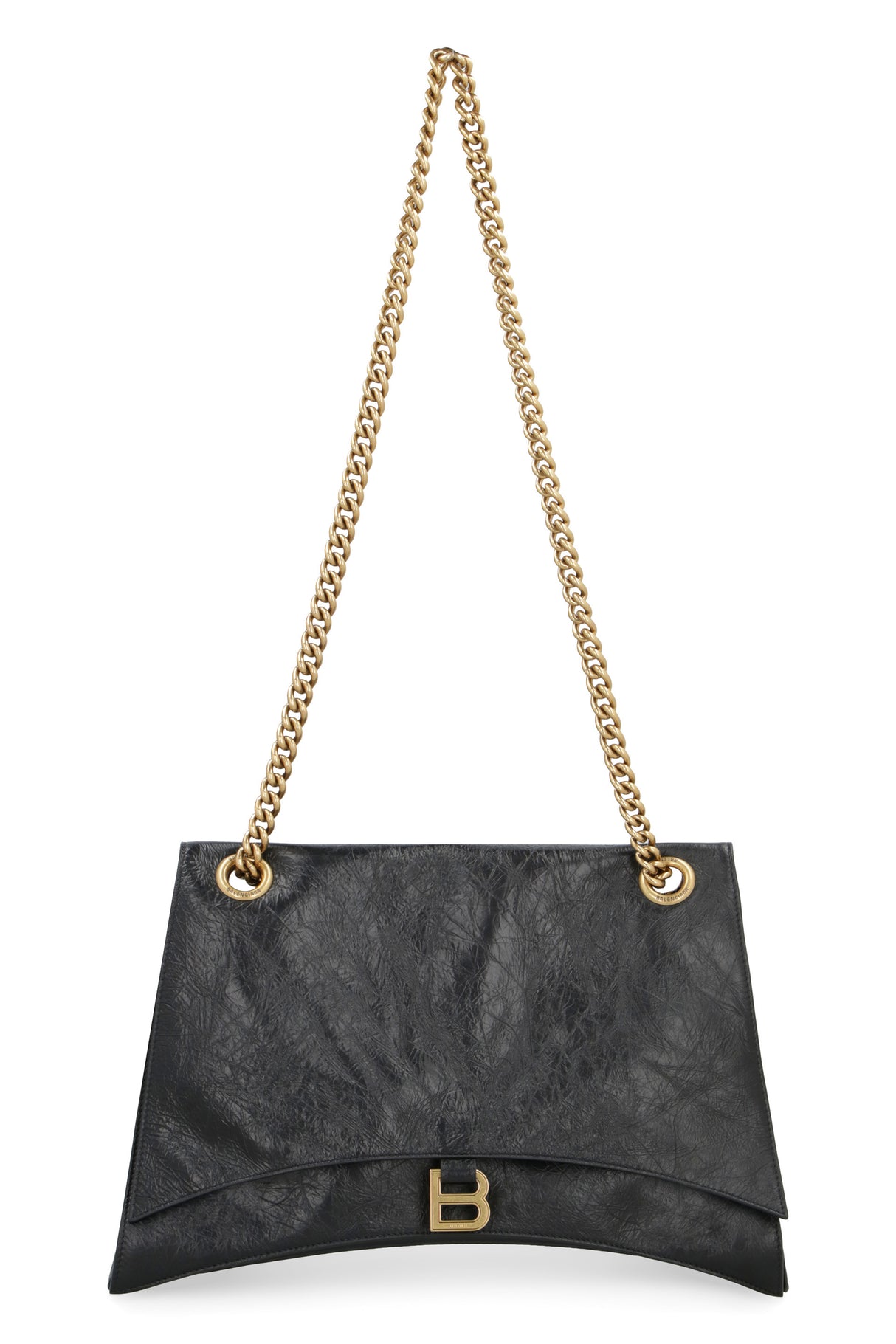 Large Black Crush Handbag for Women