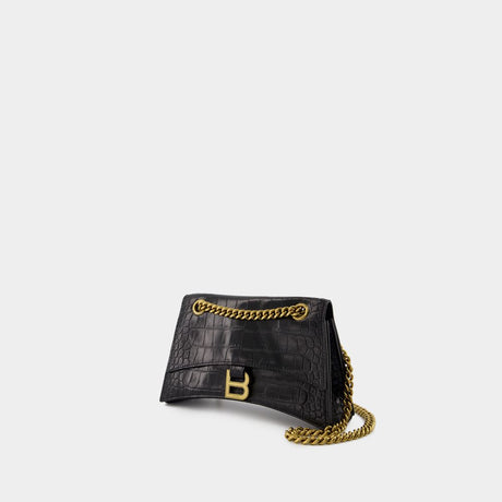 BALENCIAGA Elegant Mini Crush Chain Shoulder Bag