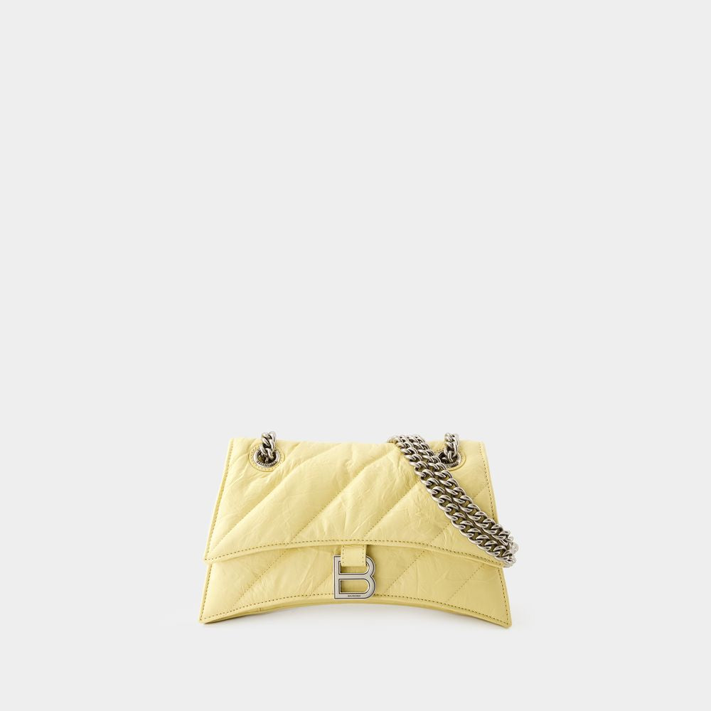 BALENCIAGA Quilted Yellow Chain Crossbody Bag for Women - SS24 Collection