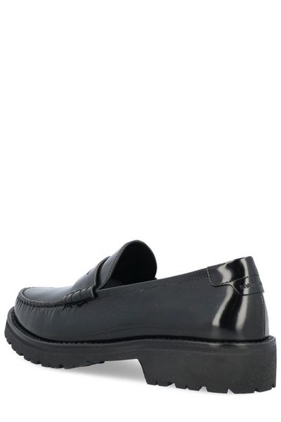 SAINT LAURENT Black Monogram Classic Moccasin for Women