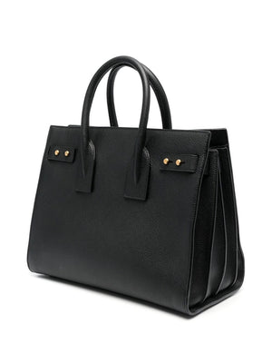 SAINT LAURENT Leather Tote Handbag - Medium