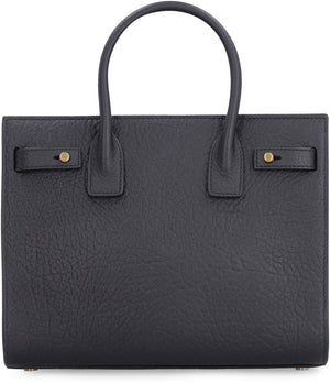 SAINT LAURENT Grainy Leather Top-Handle Handbag in Black for Women