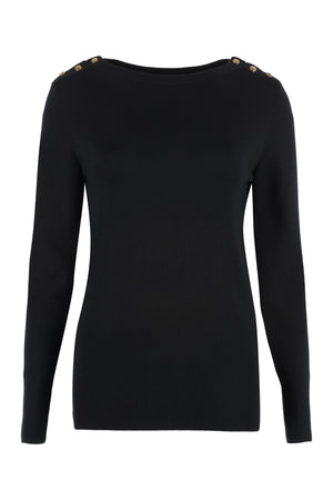 Women's Black Cashmere Sweater - SS23 Collection