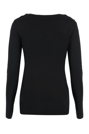 Women's Black Cashmere Sweater - SS23 Collection