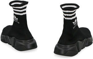 Men's Black 3D Tech スニーカー with Ergonomic Sole and Embroidered Logo