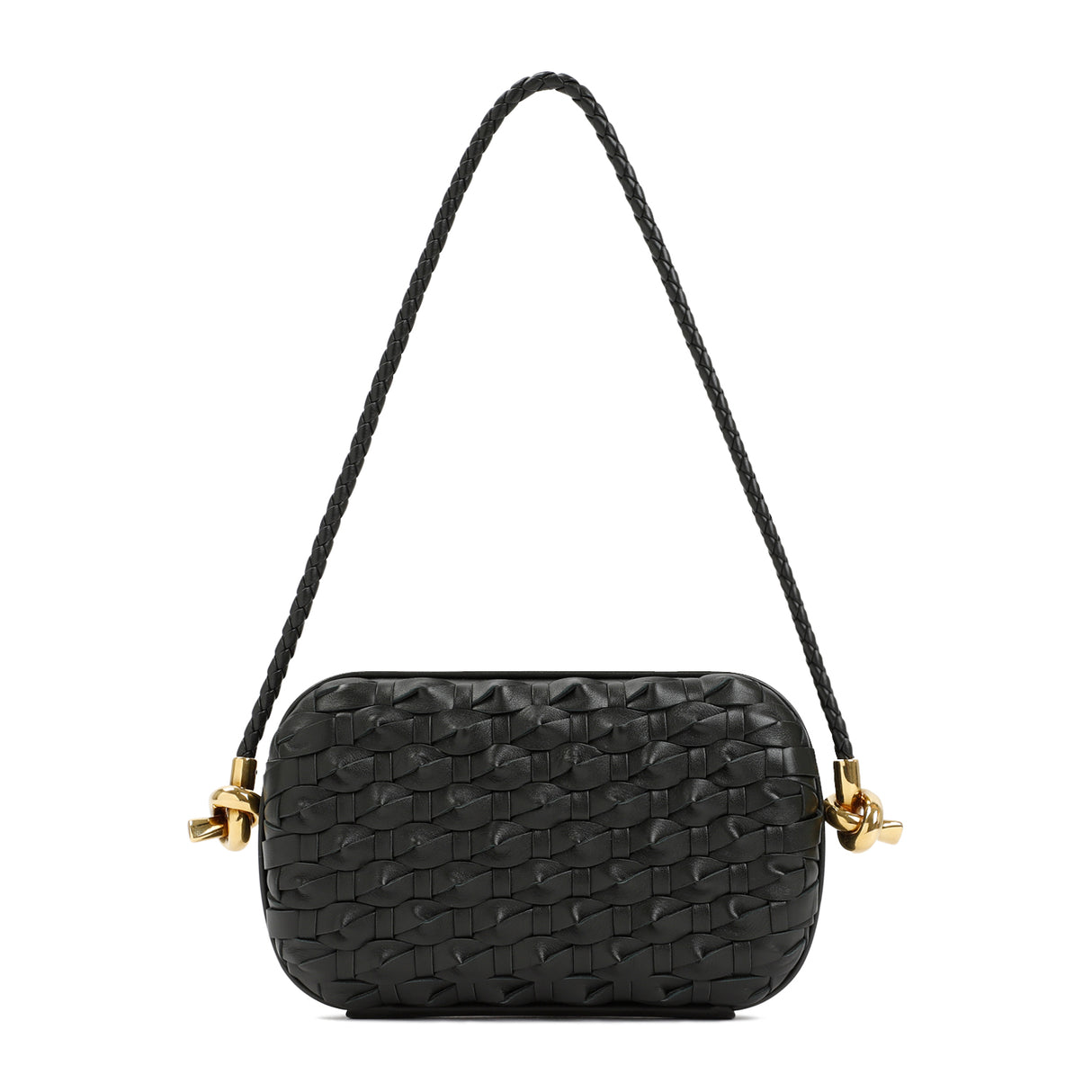 BOTTEGA VENETA Elegant Strap Knot Mini Clutch - W:7.9" H:4.7" D:2.2"