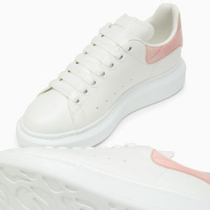 White & Clay Leather Low-Top Sneakers for Women