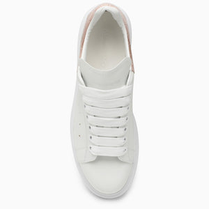 White & Clay Leather Low-Top Sneakers for Women