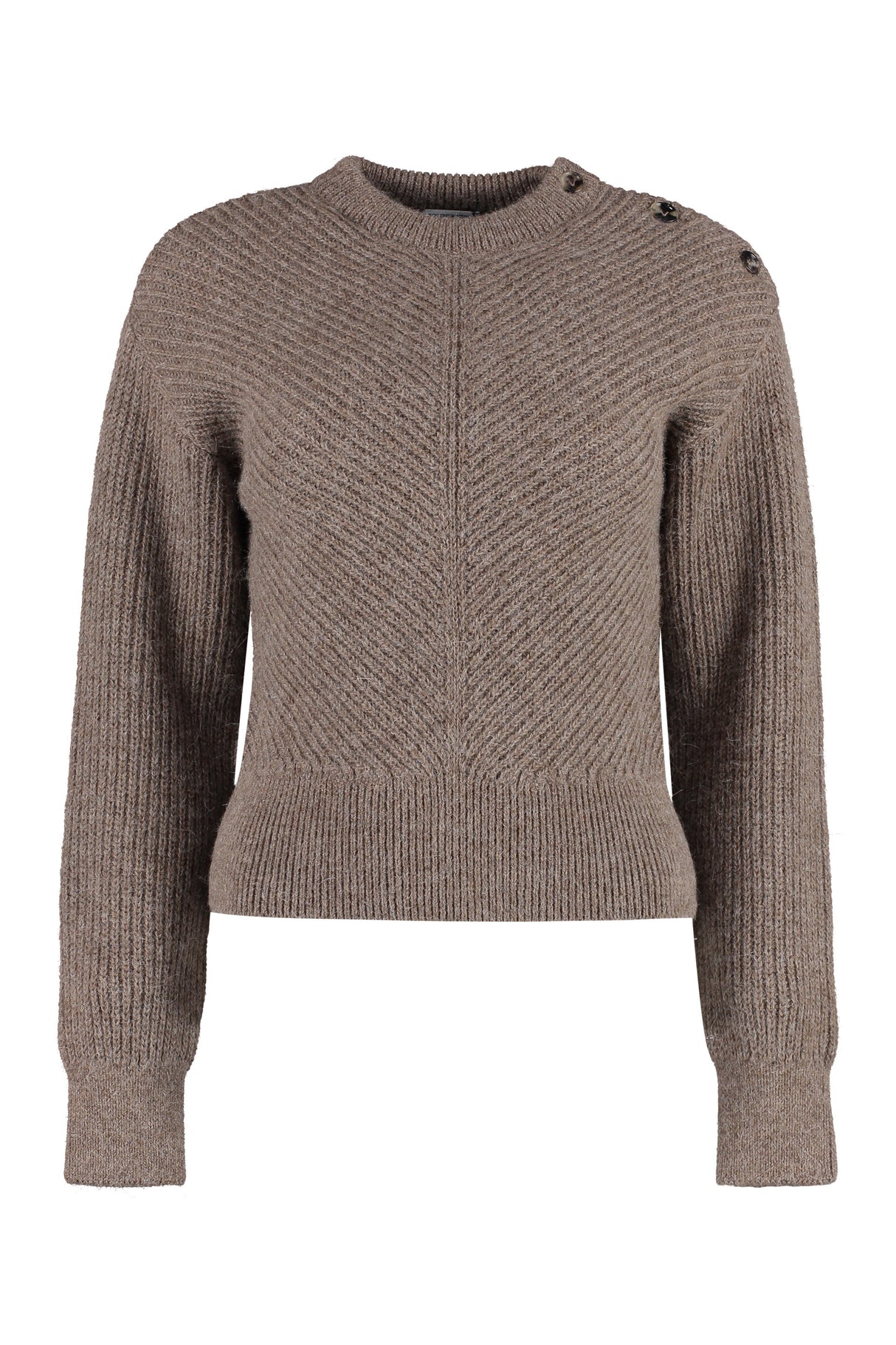 BOTTEGA VENETA Cozy Brown Alpaca Wool Sweater for Women