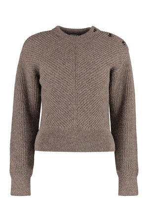 BOTTEGA VENETA Cozy Brown Alpaca Wool Sweater for Women