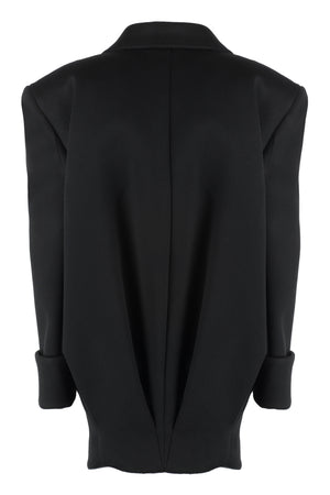 SAINT LAURENT Double-Breasted Black Wool Jacket for Women in FW22 Collection