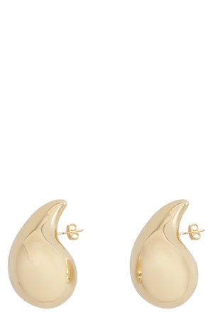 BOTTEGA VENETA Elegant Large Drop Earrings 3x5cm in Gold Sterling Silver