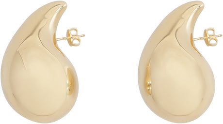 BOTTEGA VENETA Elegant Large Drop Earrings 3x5cm in Gold Sterling Silver