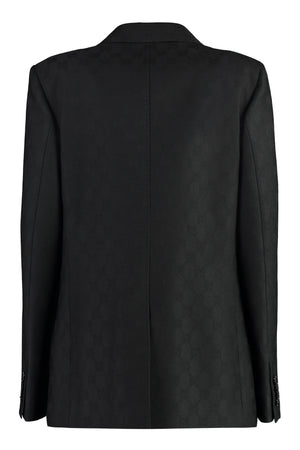 GUCCI Luxurious Wool Jacquard Jacket for Women - Black, SS24
