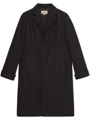 GUCCI Men's Black Nylon and Cotton Poplin Jacket for SS23