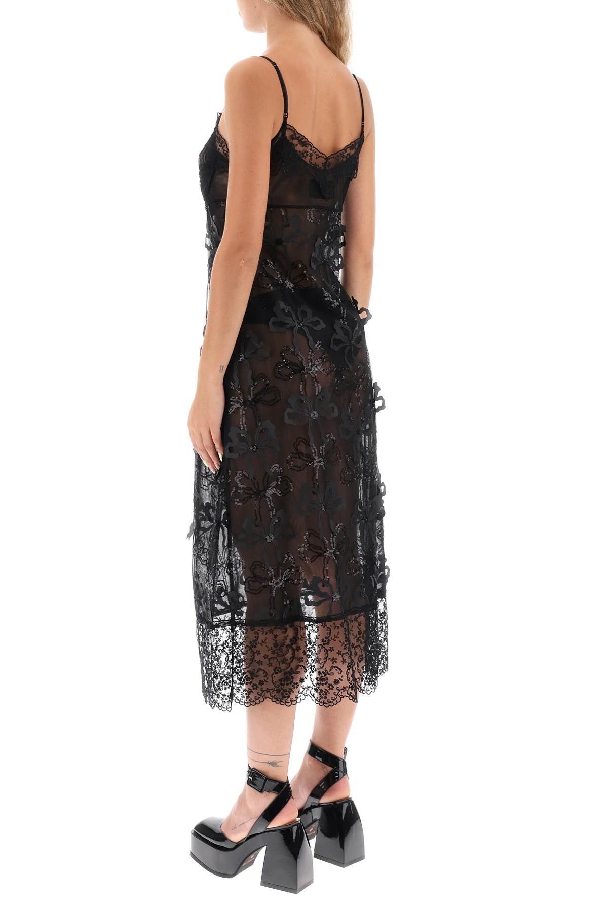 Romantic & Sensual Embroidered Tulle Slip Dress for Women