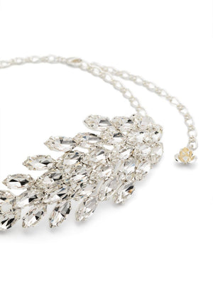 MAGDA BUTRYM Elegant Metallic Necklace with Crystals