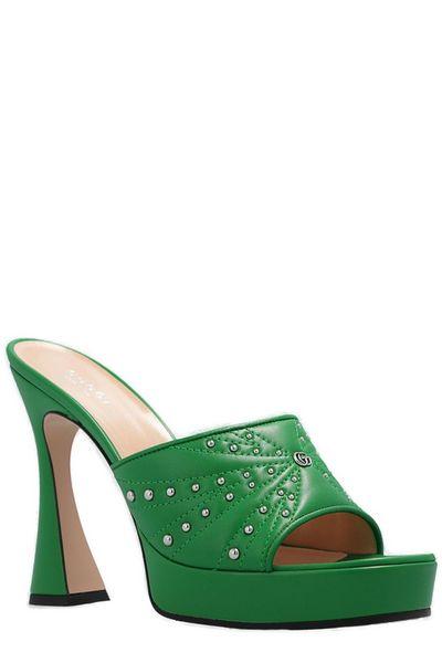 GUCCI Charlotte Sandal: SP.GREEN Platform Women's Sandals for SS23