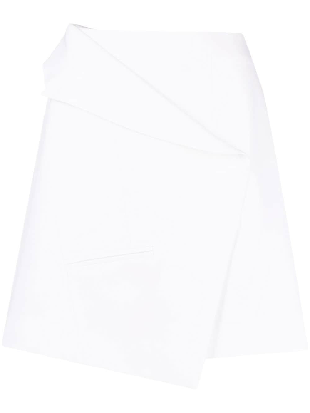 Sustainable White Wool Skirt for Spring/Summer 2024