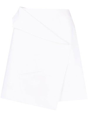 Sustainable White Wool Skirt for Spring/Summer 2024