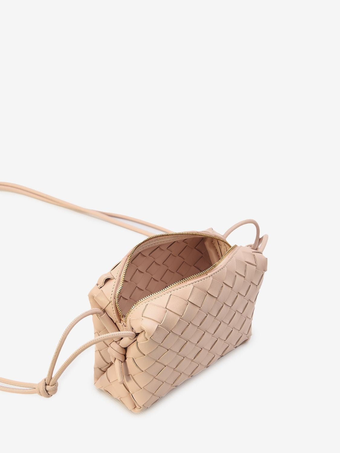 Túi xách tay mini màu nâu Bottega Veneta - bộ sưu tập FW23