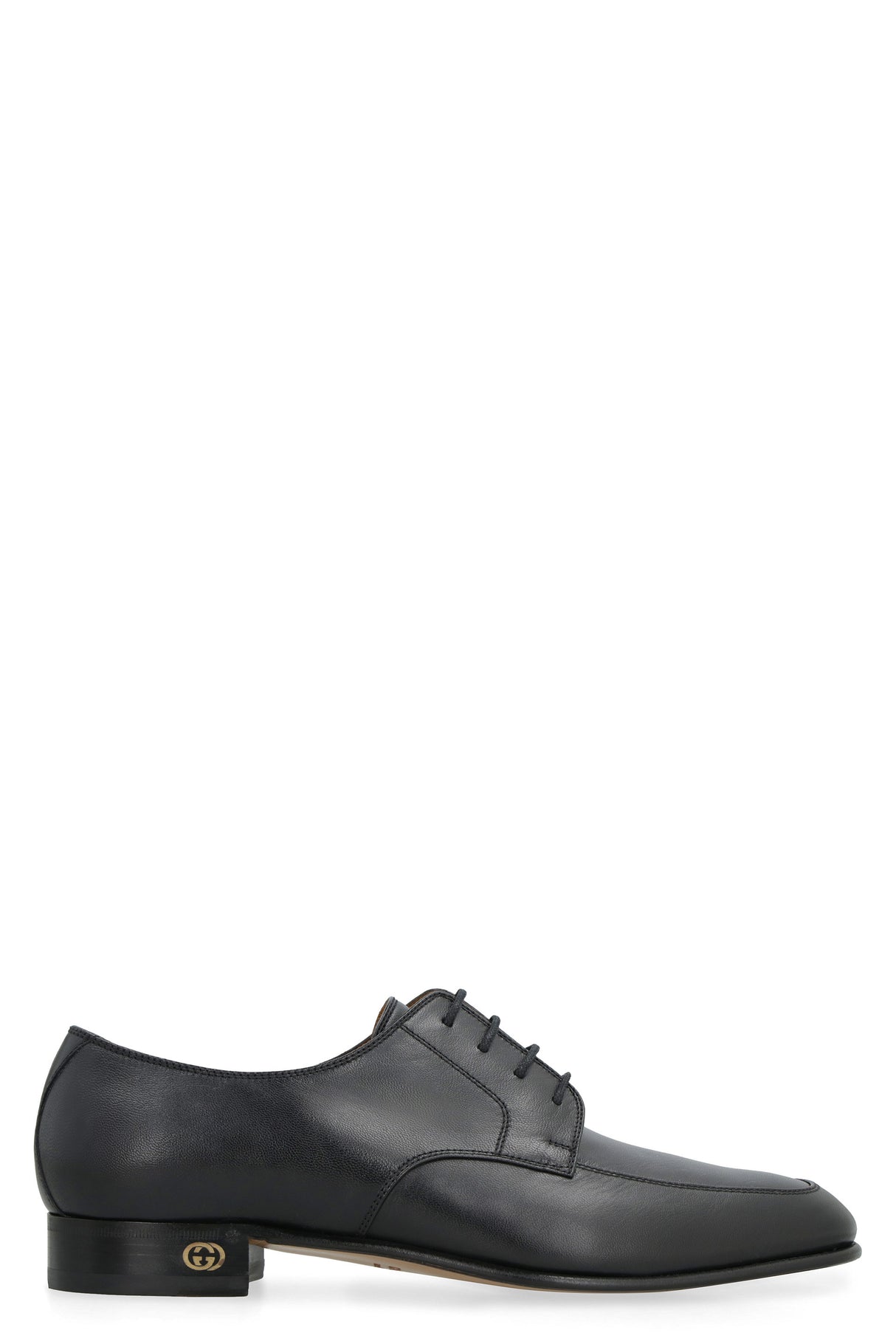 GUCCI Black Leather Lace-Up Shoes for Men - SS23 Collection